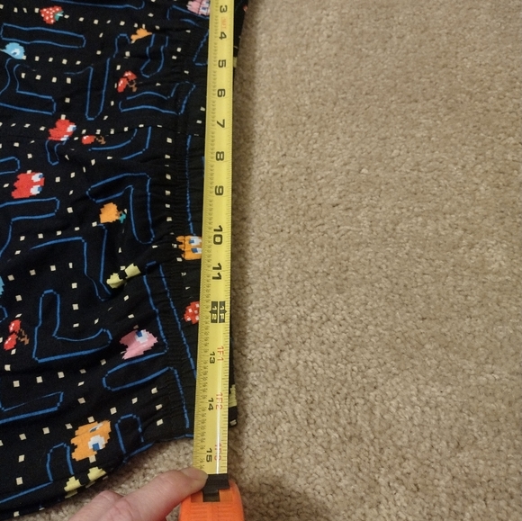 Pac Man Pants Mens Medium Black Elastic Waist Drawstring Sleepwear Pajama NWT - Picture 6 of 6